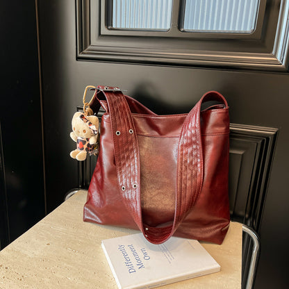 VLOVELAW 2025 Retro bag women's large capacity popular new casual versatile shoulder messenger bag niche work commuter tote bag