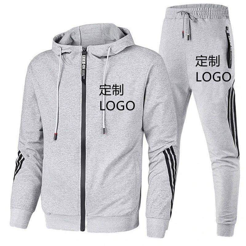 VLOVELAW  new spring and autumn men's suit trousers youth casual running three bars sports suit men's two