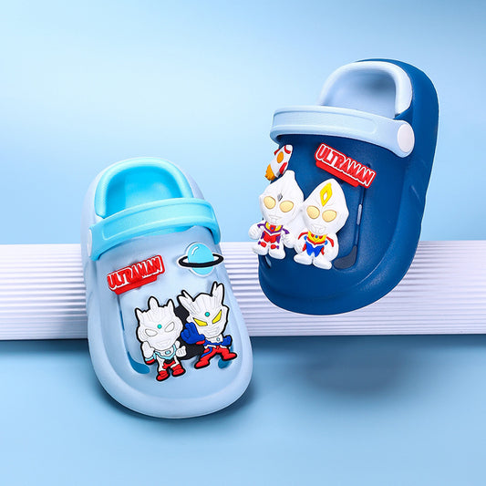 VLOVELAW Ultraman  New Children's Slippers Summer Boys Baby Non-Slip Hole Shoes Boy Beach Shoes Sandals