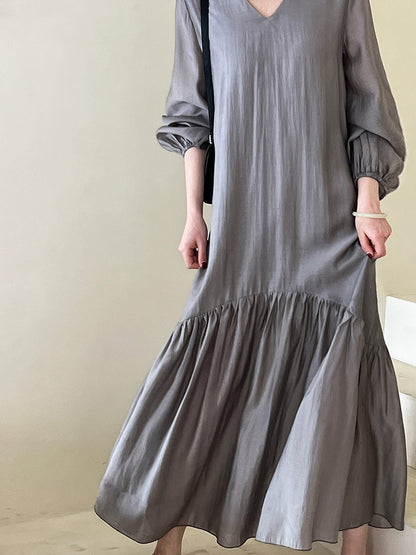 Luxi, Tencel fabric~  design fishtail dress, spring new loose and gentle long skirt 3627