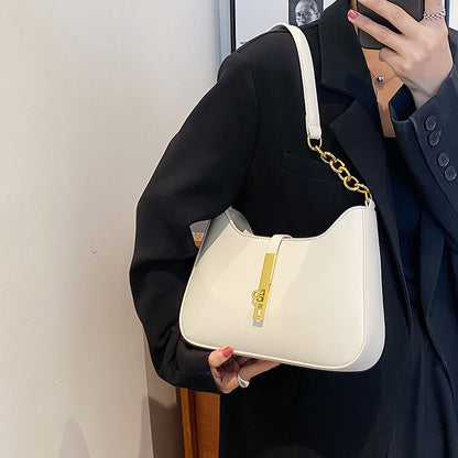 vlovelaw Cross-Border Bags Soft Leather Bag Women's  New Versatile Fashion Underarm Bag Advanced Texture Women's Shoulder Bag