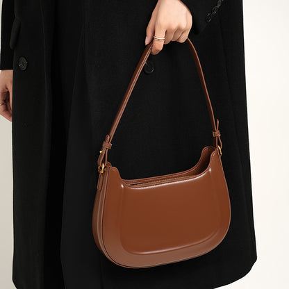 VLOVELAW 2025 Leather popular spring and summer retro saddle bag one shoulder oblique straddle women's bag red wedding bag for girlfriend gifts daily