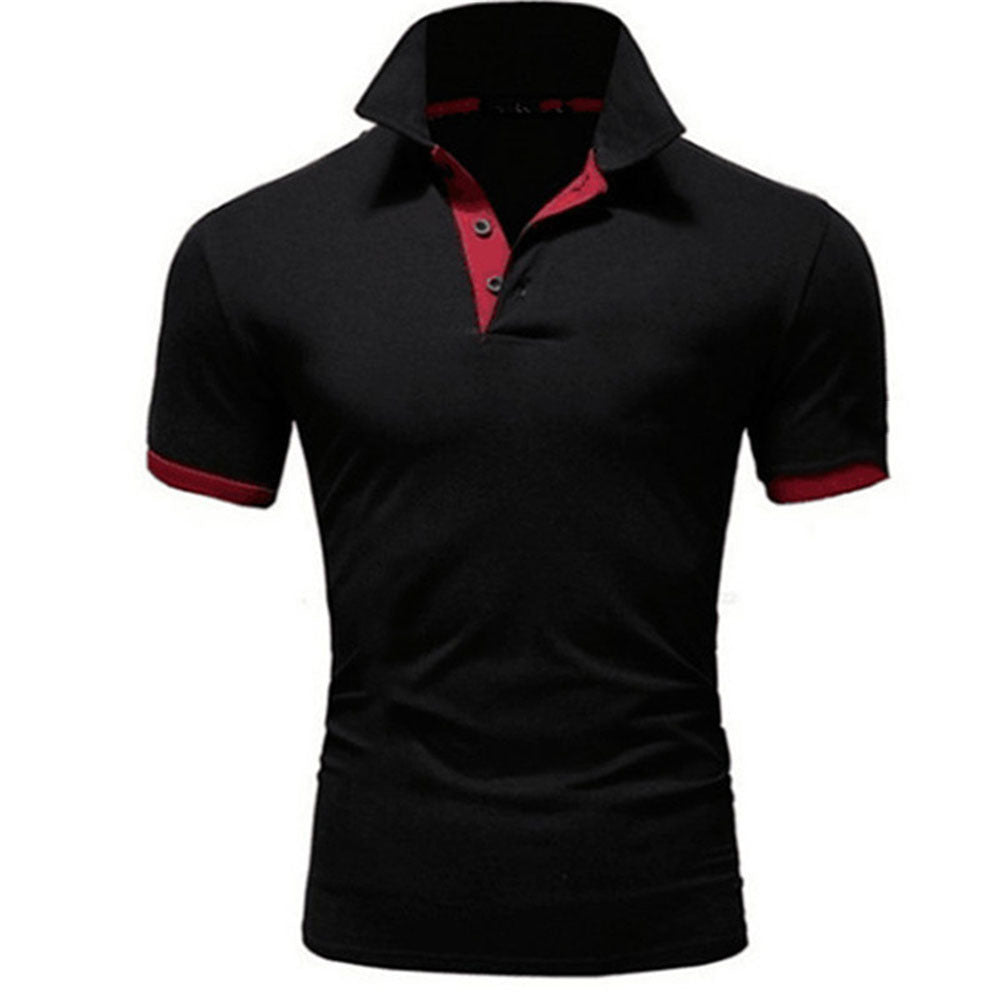 VLOVELAW 2025 Men's Polo Shirt Korean Version  Spring/Summer Slim-fit Fashion Short Sleeve Polo Shirt, Youth Casual Lapel T-Shirt Men's Wear
