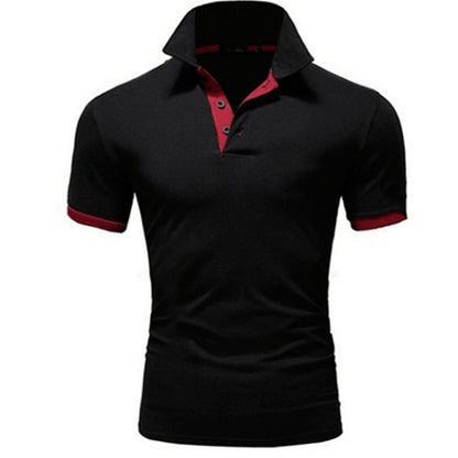 VLOVELAW 2025 Men's Polo Shirt Korean Version  Spring/Summer Slim-fit Fashion Short Sleeve Polo Shirt, Youth Casual Lapel T-Shirt Men's Wear