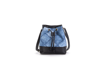 vlovelaw Guangzhou Women's Bag Wholesale Bags  Spring New Denim Seasoning Bag Printed Bucket Bag Ins Messenger Bag