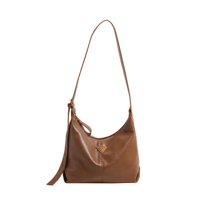 VLOVELAW 2025 Large capacity retro bag women's popular new casual niche design shoulder messenger bag fashionable commuter dumpling bag