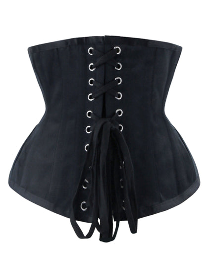 Romantic Retro Charm - Luxurious Jacquard Strapless Corset Bustier with Firm Tummy Control - Adjustable Lace Up Body Shaper for Womens Lingerie Collection