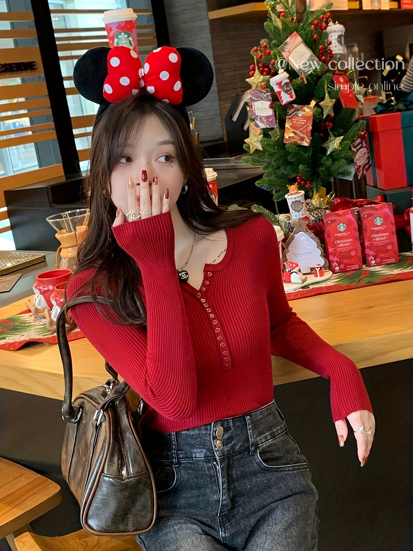 vlovelaw  Solid Button Front Sweater, Casual Long Sleeve Sweater For Fall & Winter, Women's Clothing