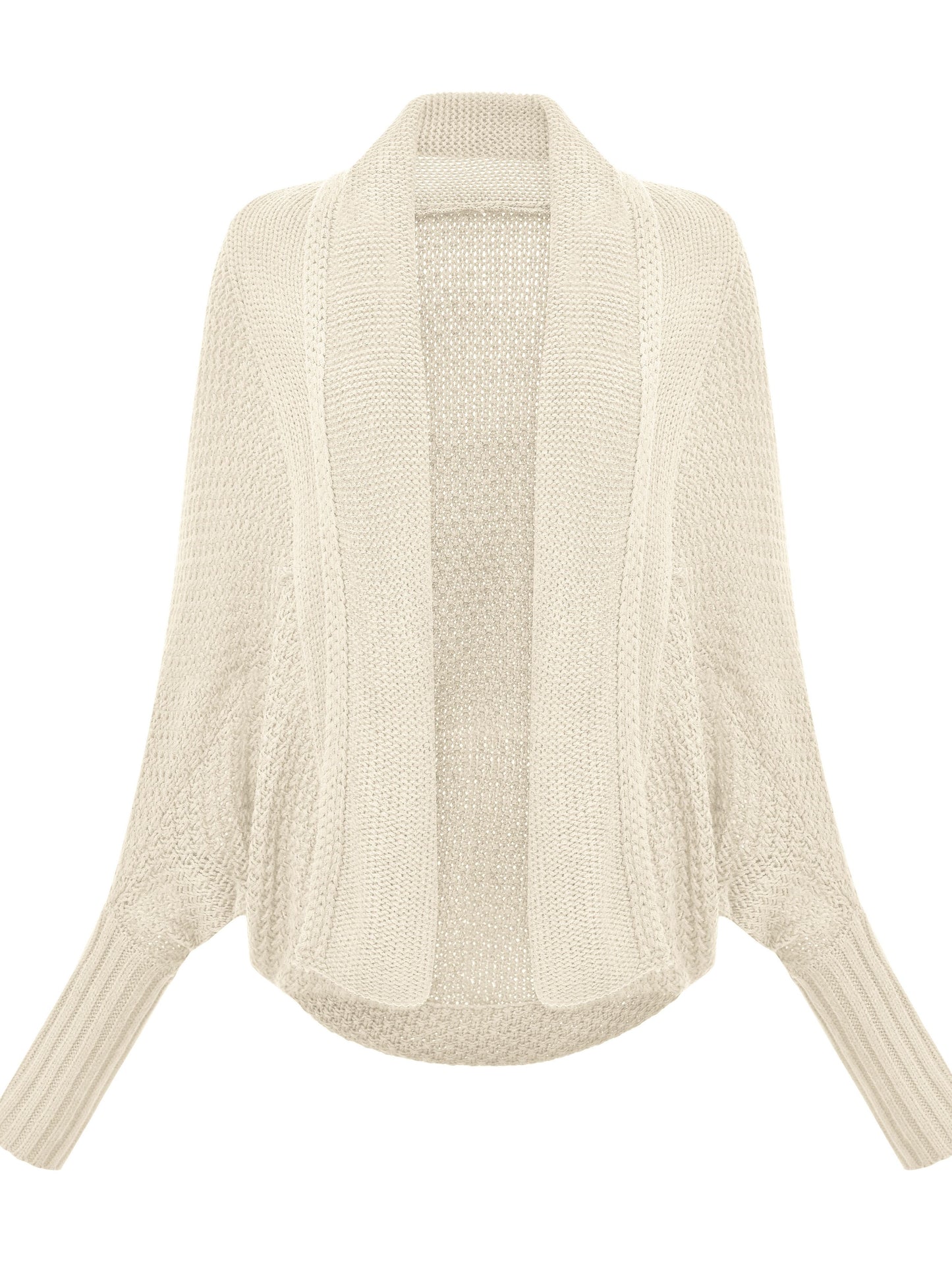 vlovelaw  Solid Open Front Cardigan, Elegant Batwing Sleeve Sweater, Women's Clothing