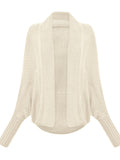 vlovelaw  Solid Open Front Cardigan, Elegant Batwing Sleeve Sweater, Women's Clothing