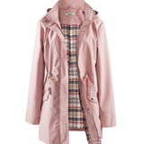 vlovelaw  Drawstring Waist Hooded Zip Up Coat, Casual Long Sleeve Coat For Fall & Winter, Women's Clothing