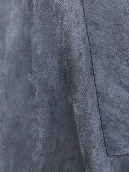 Waterfall Collar Solid Jacket, Casual Open Front Long Sleeve Ruffle Outerwear, Women's Clothing