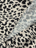 Leopard Print Cami Dress, Sexy Drawstring V Neck Ruffle Trim Dress, Women's Clothing