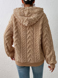 vlovelaw  Textured Hoodie Plush Sweatshirt, Casual Long Sleeve Hoodies Sweatshirt, Women's Clothing