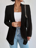 vlovelaw  Solid Single Breasted Blazer, Casual Long Sleeve Lapel Blazer For Office, Women's Clothing