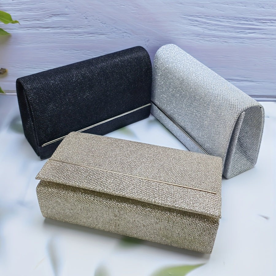 vlovelaw  Clutch Bag Evening Party Bag, Glitter Small Purse With Detachable Chain Strap, Any Prom Clutch Wallet !
