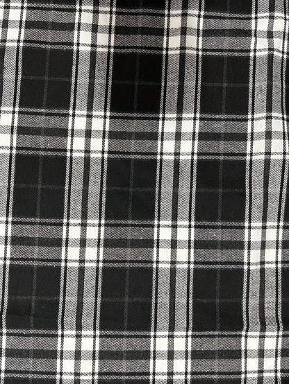 vlovelaw  Plaid Drawstring Straight Leg Pants, Casual Loose Pants For Spring & Fall, Women's Clothing