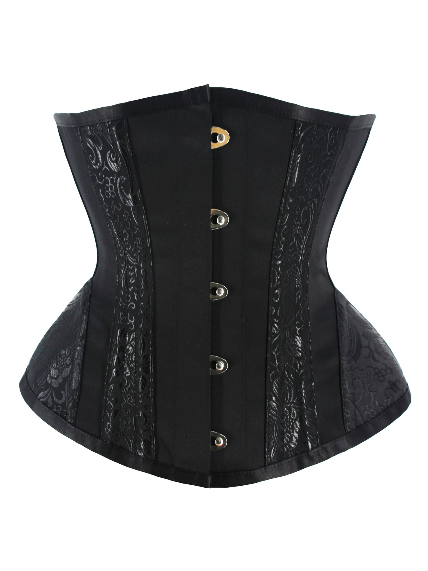 Romantic Retro Charm - Luxurious Jacquard Strapless Corset Bustier with Firm Tummy Control - Adjustable Lace Up Body Shaper for Womens Lingerie Collection