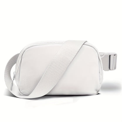 1L Mini Crossbody Bag with Adjustable Strap - Water-Resistant, Zipper Closure, Nylon Lining - Perfect for Teenagers, Workout, Running, Traveling, Hiking, and Daily Use