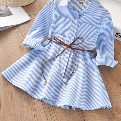 Classic Striped Shirt for Women - Soft Cotton Blend, Relaxed Fit, V-Neckline, Long Sleeves, Casual Wear - Perfect for Daily Life, Work, and Outdoor Activities
