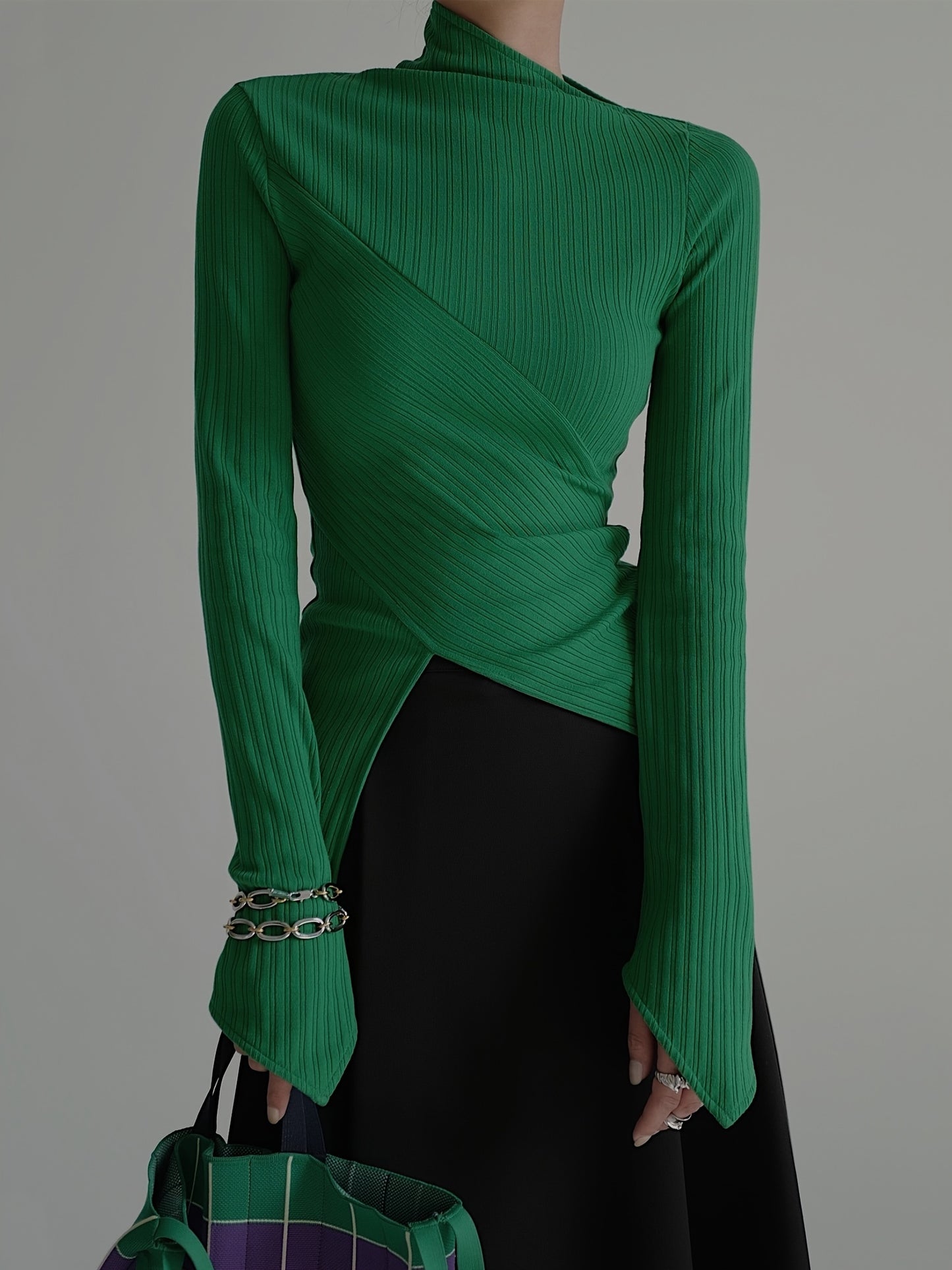 vlovelaw  Elegant Long Sleeve Basic  T-Shirts, Solid Casual  T-Shirts For Spring & Fall, Women's Clothing