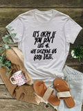 Plus Size Slogan Print Short Sleeve T-shirt, Women's Plus Slight Stretch Round Neck Casual T-shirt