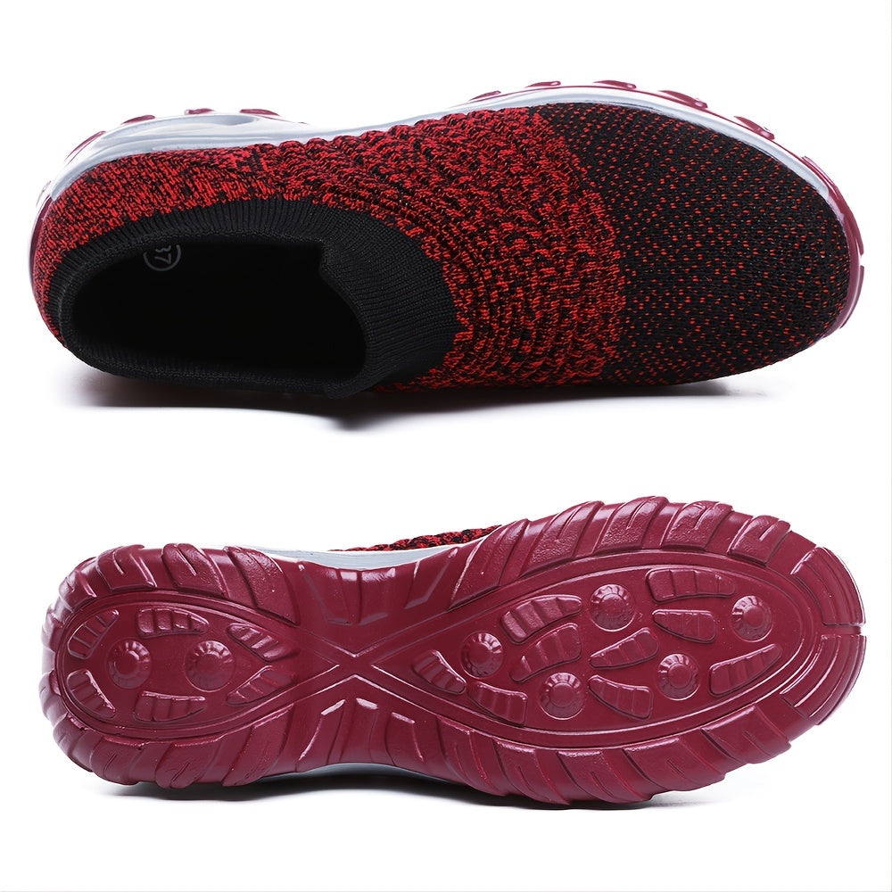 vlovelaw  Women's Air Cushion Sole Sock Sneakers, Lightweight Knit Slip On Shoes, Breathable Running Shoes