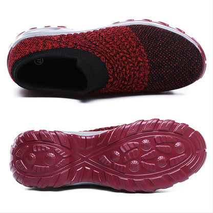 vlovelaw  Women's Air Cushion Sole Sock Sneakers, Lightweight Knit Slip On Shoes, Breathable Running Shoes