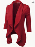 vlovelaw  Solid Single Breasted Blazer, Casual Long Sleeve Lapel Blazer For Office, Women's Clothing