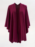 vlovelaw  Solid Open Front Shawl Tunics, Elegant Versatile Tunic Tops, Women's Clothing