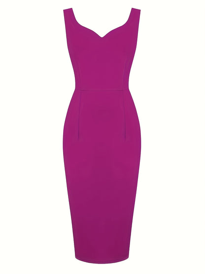 Women's Dress Solid Sweetheart Neck Slim Bodycon Party Dress