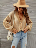 vlovelaw  V Neck Button Up Sweater, Casual Sweater For Spring & Fall, Women's Clothing