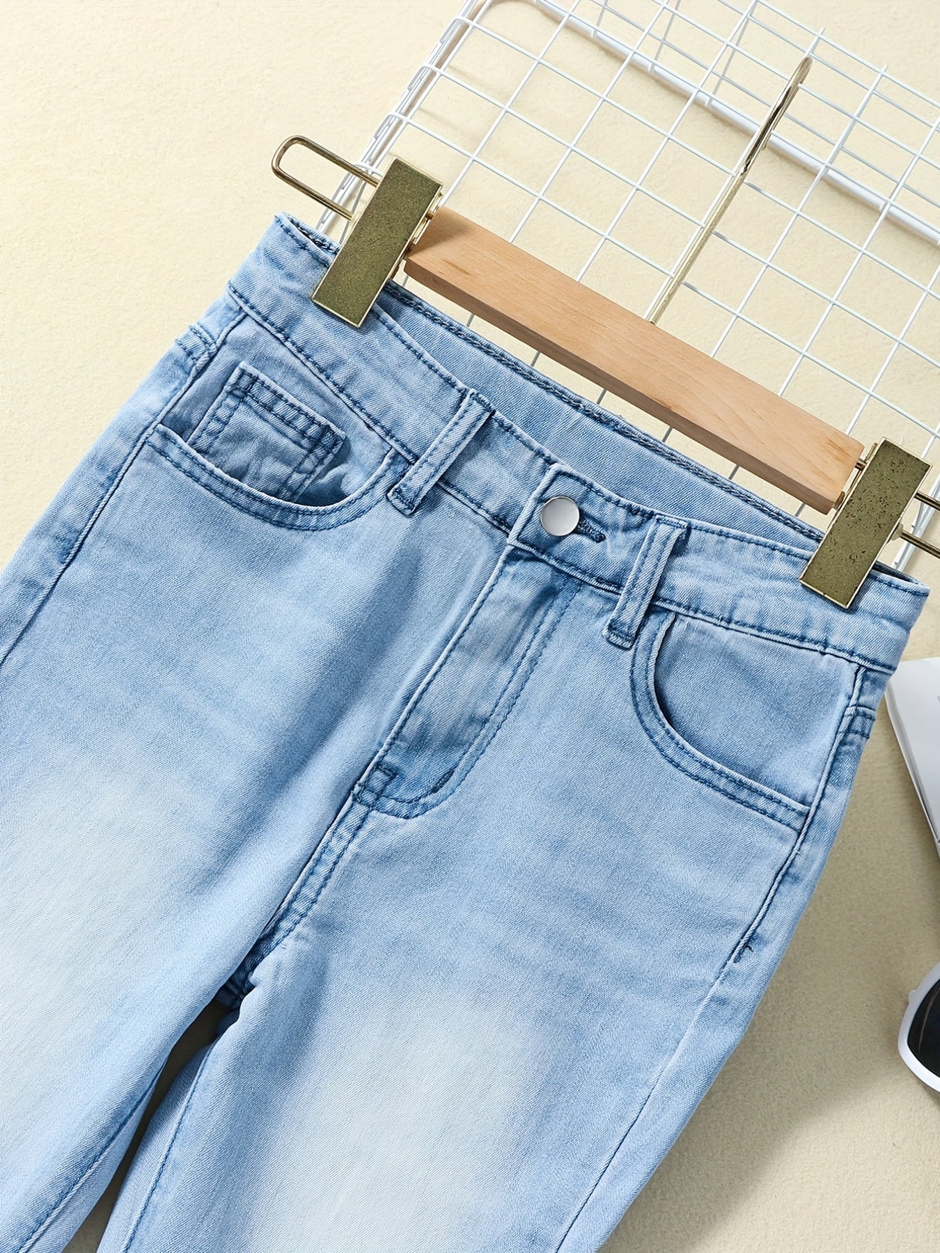 Girls Stylish Flare Leg Stretch Casual Denim Jeans For Kids Teen Girls Fits For All Seasons