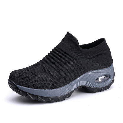 vlovelaw  Women's Air Cushion Sole Sock Sneakers, Lightweight Knit Slip On Shoes, Breathable Running Shoes