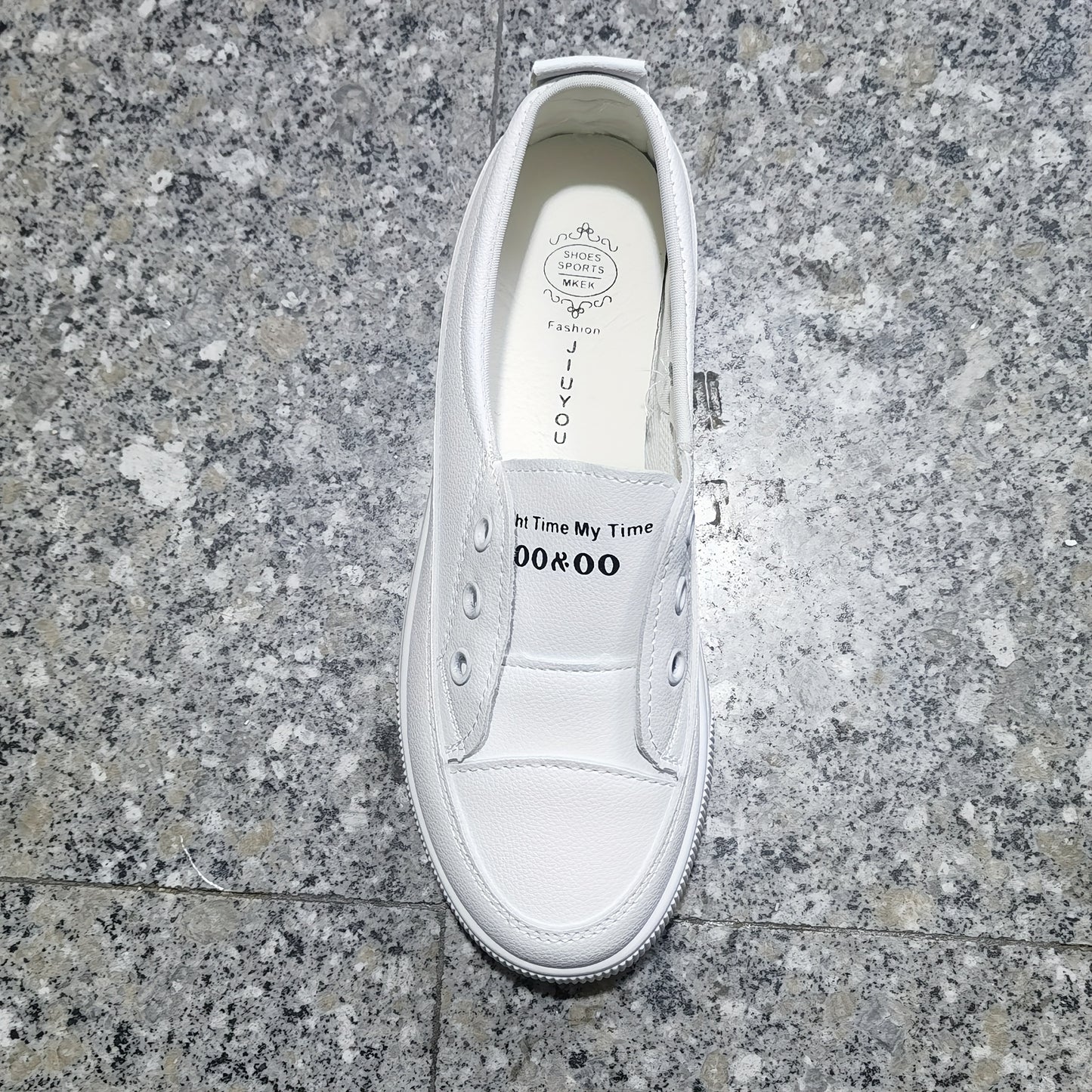 vlovelaw  Women's Slip On Sneakers, Casual Low Top Flat Skate Shoes, All-Match Whiter Trainers