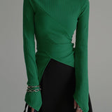vlovelaw  Elegant Long Sleeve Basic  T-Shirts, Solid Casual  T-Shirts For Spring & Fall, Women's Clothing