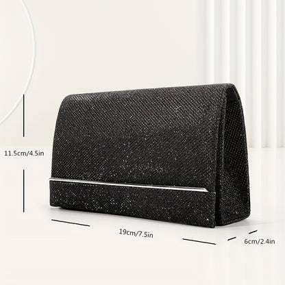 vlovelaw  Clutch Bag Evening Party Bag, Glitter Small Purse With Detachable Chain Strap, Any Prom Clutch Wallet !