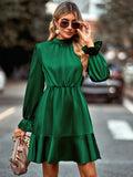 vlovelaw  Solid Long Sleeve Slim Dress, Casual Every Day Dress For Fall & Winter, Women's Clothing
