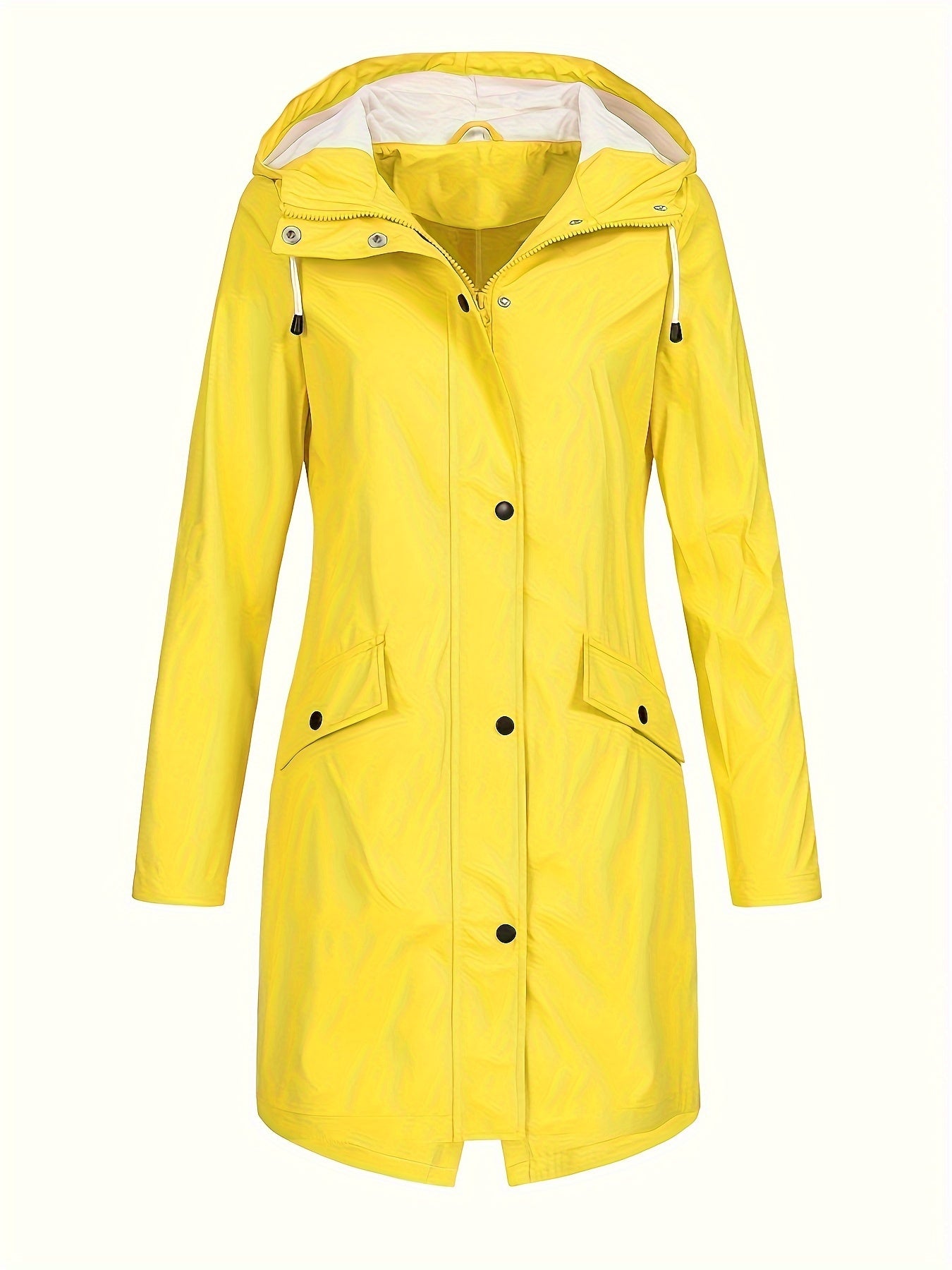 Simple Hooded Jacket, Casual Button Front Versatile Outerwear, Women's Clothing