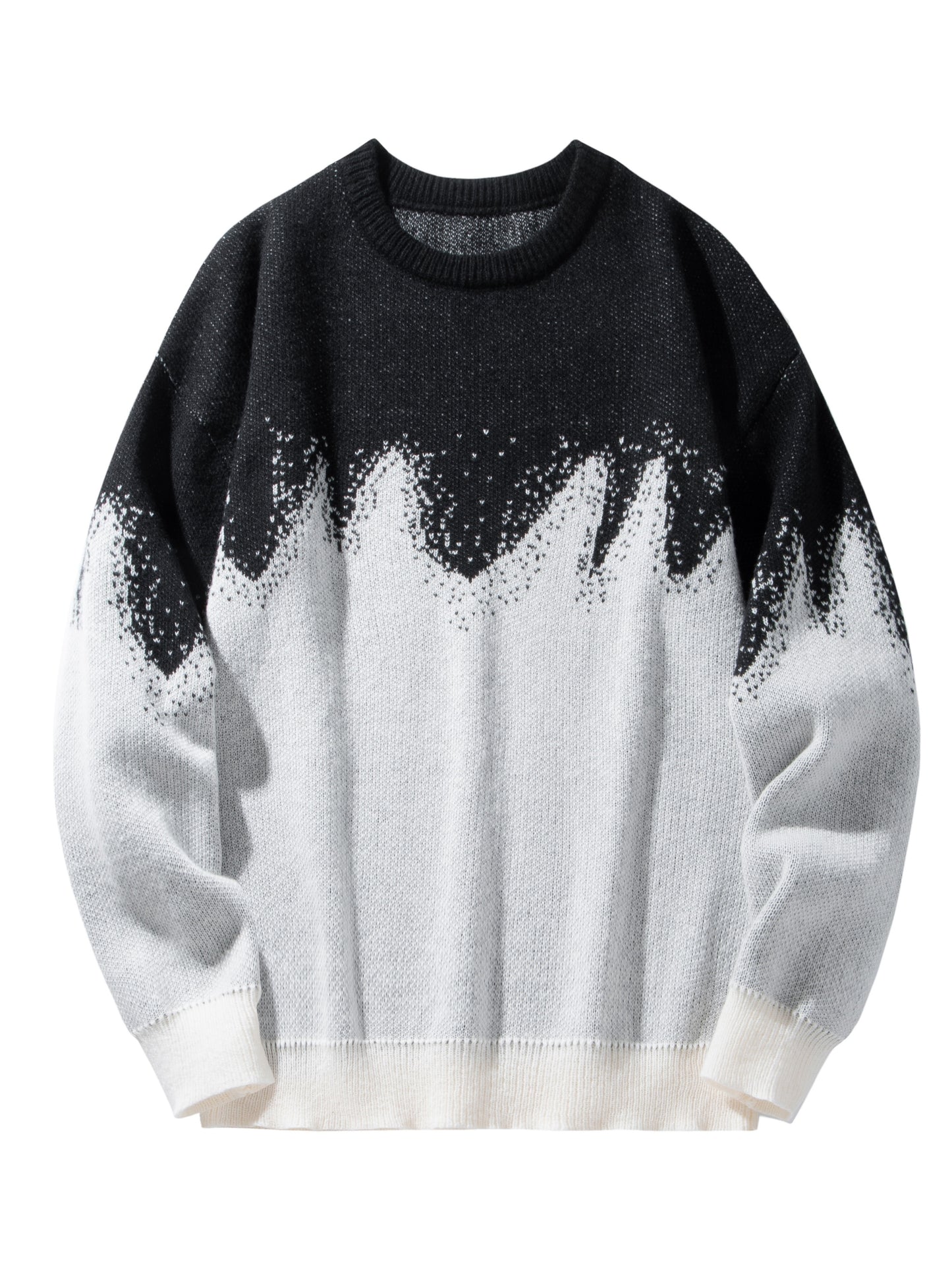 vlovelaw New Trendy And Loose Couple's Wear For Spring And Autumn, Round Neck Contrast Color Knitted Pullover Men's Top, Can Be Worn Indoors And Outdoors, And Is Also A Good Choice As A Gift