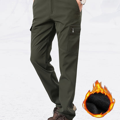 Men's Solid Color Summer Outdoor Thin Breathable Casual Trousers With Multi-pocket Design