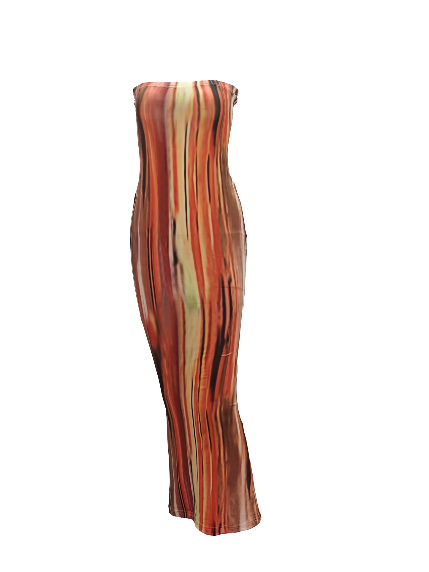 vlovelaw  Colorful Print Tube Dress, Sexy Strapless Dress For Spring & Summer, Women's Clothing
