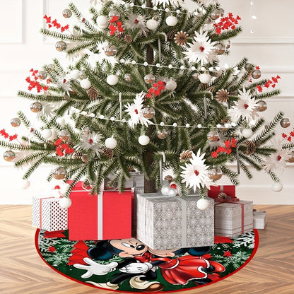 Joyful Christmas Tree Skirt - Modern Polyester Design with Tie Closure, Perfect for Holiday Home & Party Decor