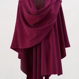 vlovelaw  Solid Open Front Shawl Tunics, Elegant Versatile Tunic Tops, Women's Clothing