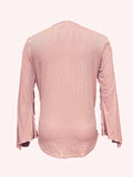Plus Size Casual Top, Women's Plus Solid Contrast Lace Bell Sleeve Round Neck Medium Stretch Top
