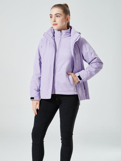 vlovelaw  Women's 3-in-1 Outdoor Jacket - Thermal, Waterproof Hardshell with Inner Fleece for Ultimate Comfort and Protection