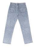 vlovelaw Y2K Baggy Dove Letter Print Jeans, Men's Casual Street Style Solid Color Slightly Stretch Denim Pants For Spring Summer