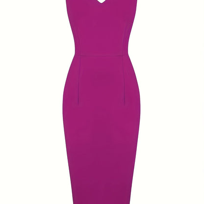 Women's Dress Solid Sweetheart Neck Slim Bodycon Party Dress