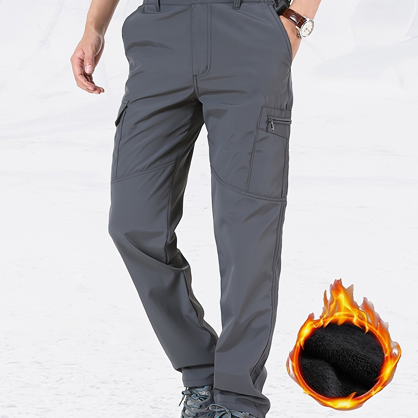 Men's Solid Color Summer Outdoor Thin Breathable Casual Trousers With Multi-pocket Design