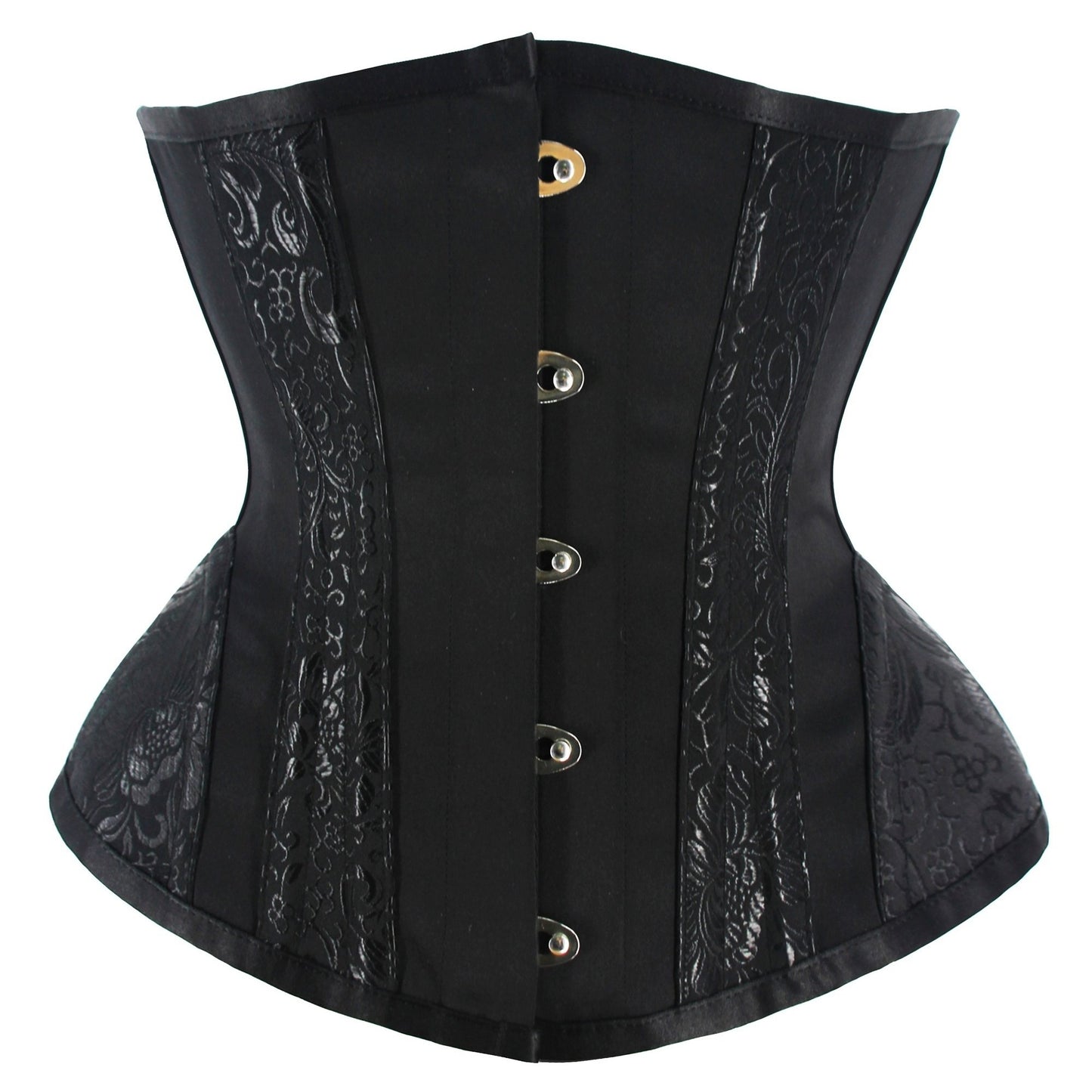 Romantic Retro Charm - Luxurious Jacquard Strapless Corset Bustier with Firm Tummy Control - Adjustable Lace Up Body Shaper for Womens Lingerie Collection